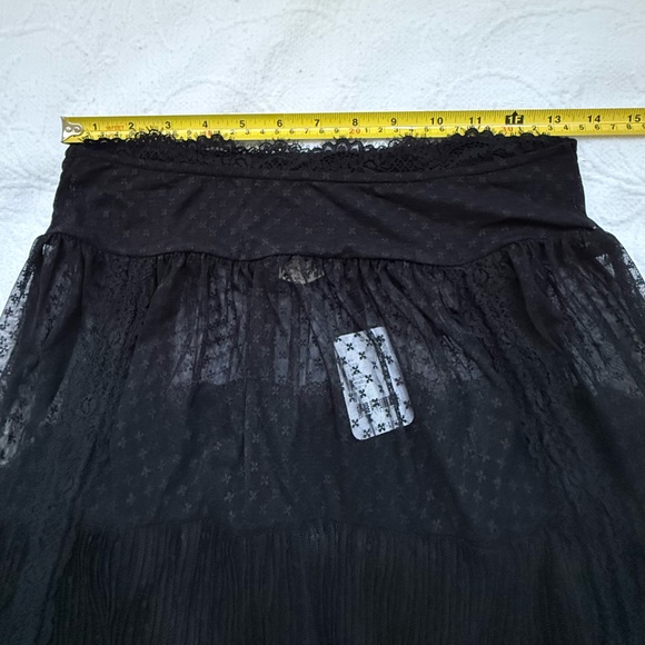 Free People Intimately Black Sheer Lace Maxi Skirt size S - Picture 17 of 17